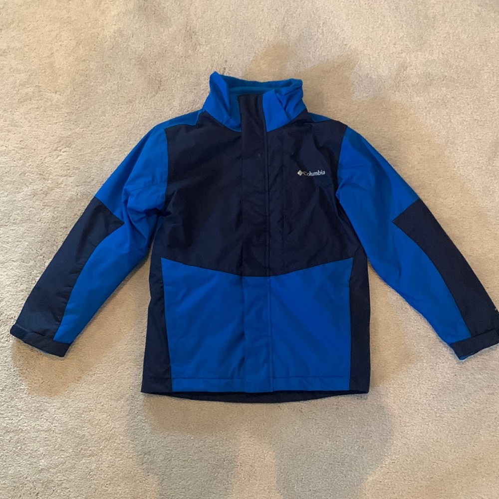 Boys Columbia fleece interchange ski jacket.